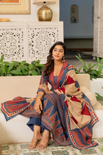 Multicolour Cotton Printed Anarkali Suit
