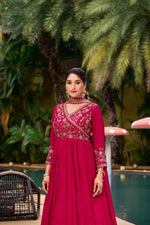 Gulnar Beads & Sequence Embroidered Festive Gown With Belt