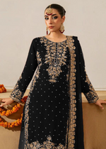 Black Georgette Festive Sharara Suit Set