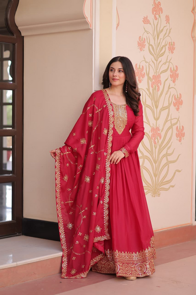 Rani Embroidered Georgette Gown