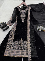 Black Georgette Festive Sharara Suit Set