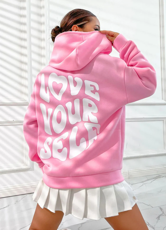 Love Yourself Light Pink Hoodie