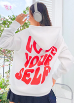 Love Yourself White Hoodie