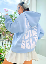 Love Yourself Baby Blue Hoodie