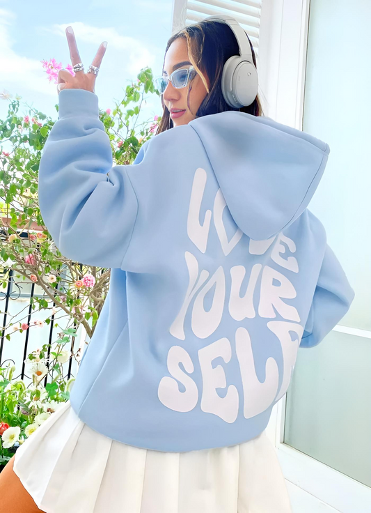 Love Yourself Baby Blue Hoodie