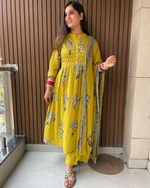 Floral Pintex Block Printed Kurti Pant & Dupatta (2 Colors)