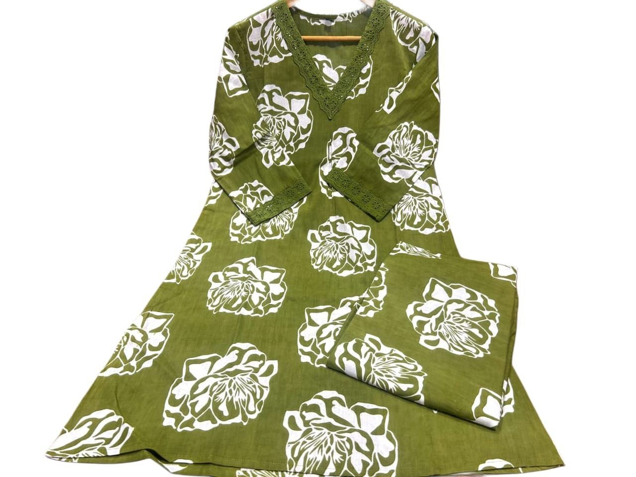 Floral Printed Cotton Co-Ord Set ( 2 Colors)