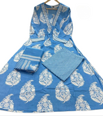 Cotton Hand Block Printed Kurta Pant & Dupatta Set