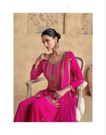 Chinon Silk Embroidered Sharara Suit