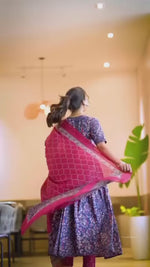 Cotton Kalamkari Anarkali Suit
