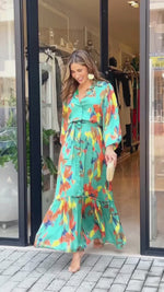 Long Frill Shirt Dress