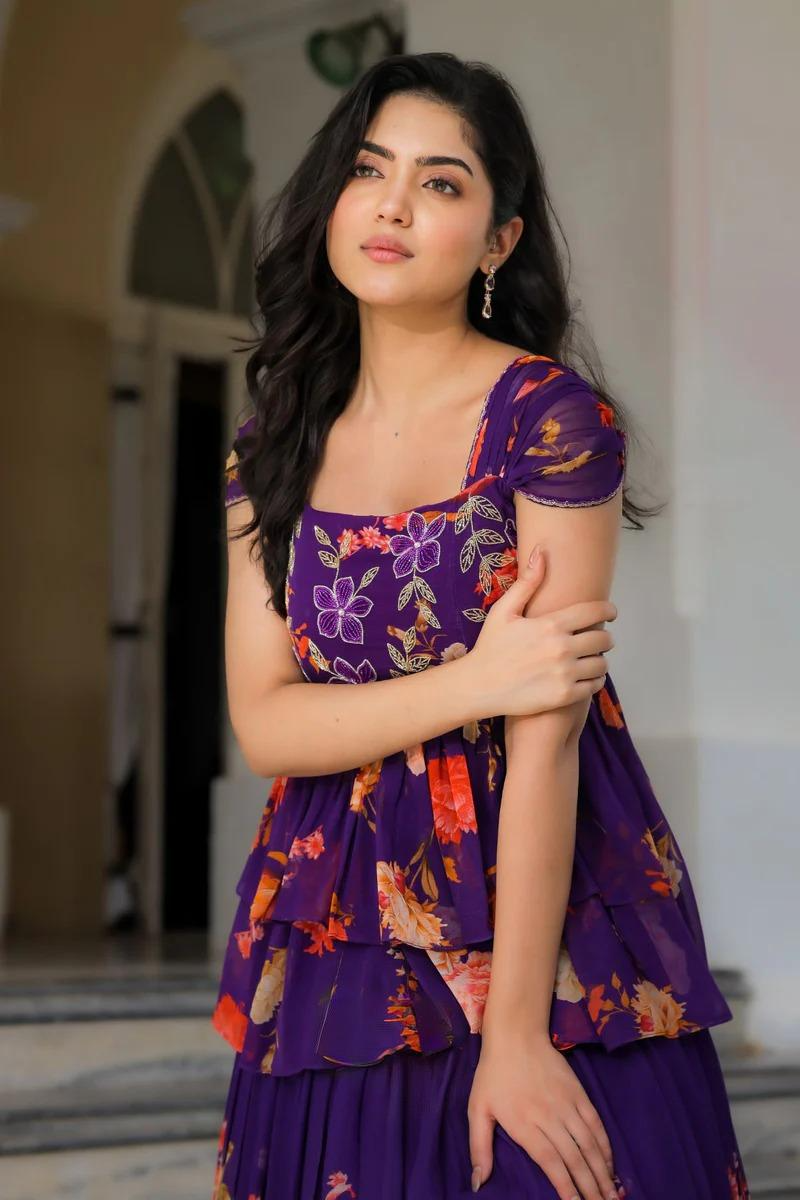 Floral Indo Western in Purple